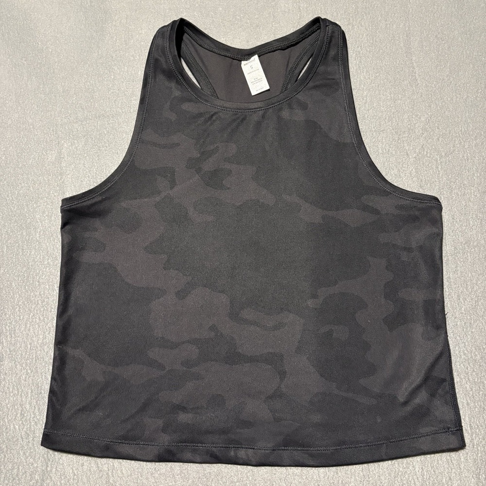 90 Degree‎ by Reflex Tank Top Women S Black Camo Racer Back Athletic Yoga Gym